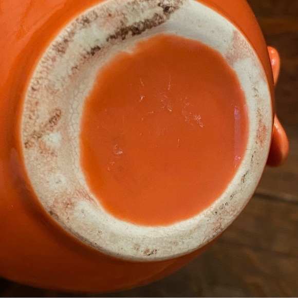 Vintage Orange Butterfly Ceramic Bud Flowers Vase 6.5” Butterflies Floral - Picture 5 of 5